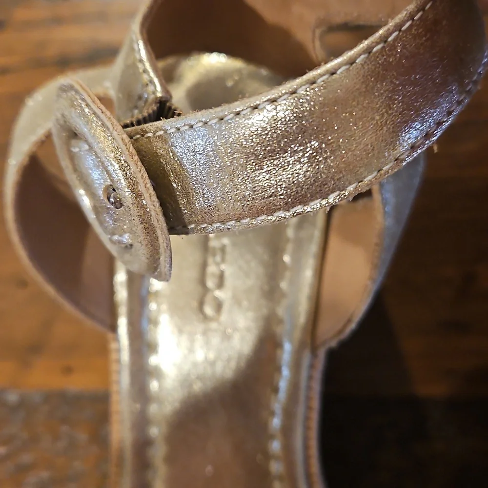 Bernardo Metallic Gold Sandals Worn Once
